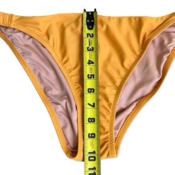 NWT J. Crew Scrunchie Strap Full-coverage Bikini Bottom Dark Yellow Sz XL - Picture 9 of 12